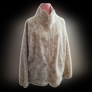 All In Motion Beige Sherpa Jacket Sz XL